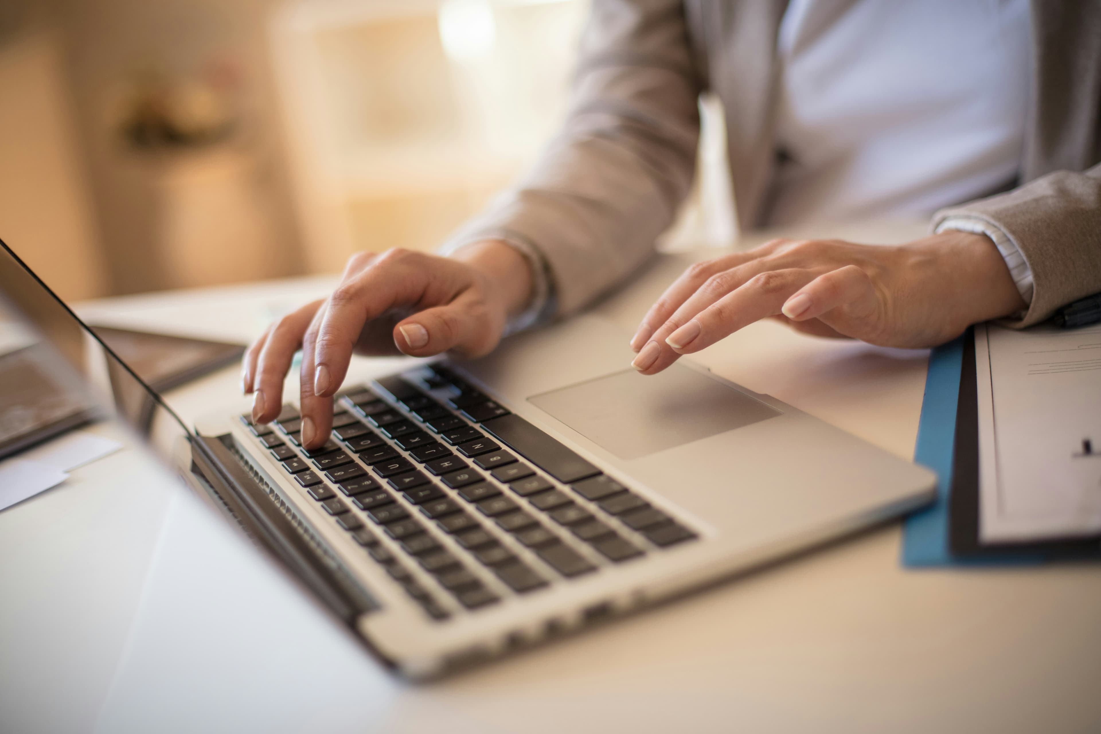 Person working on laptop
