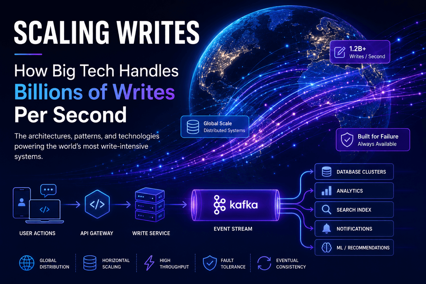 How Big Tech Scales Database Writes: The Architecture Behind Billions of Writes Per Second
